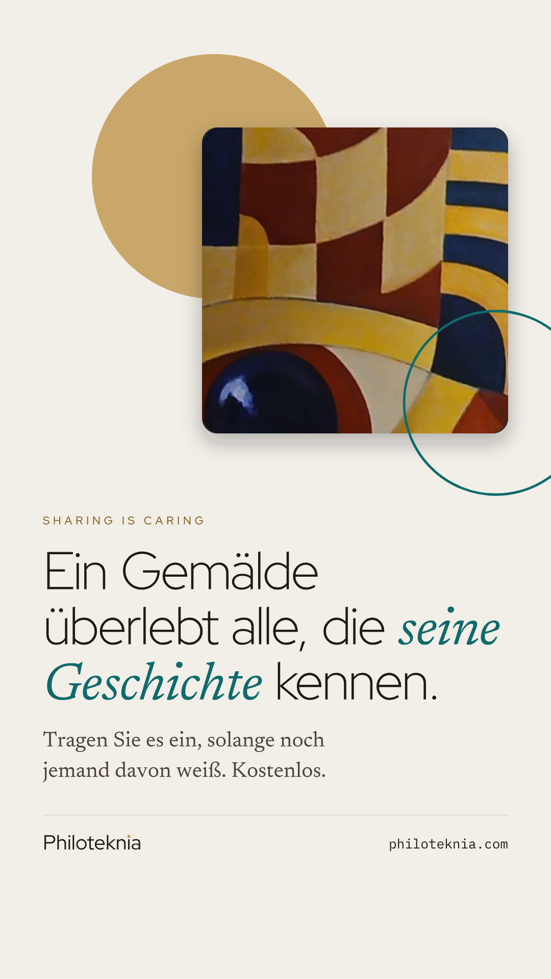 Ein Bild zum Posten: Tragen Sie die Kunst ein, die Sie bewahren.