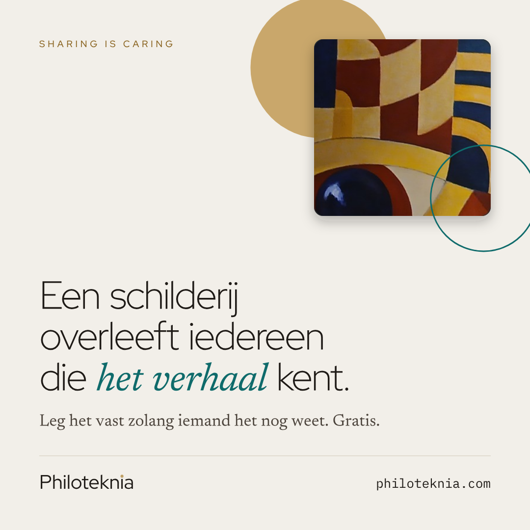 Een afbeelding om te posten: Leg de kunst vast waar u voor zorgt.
