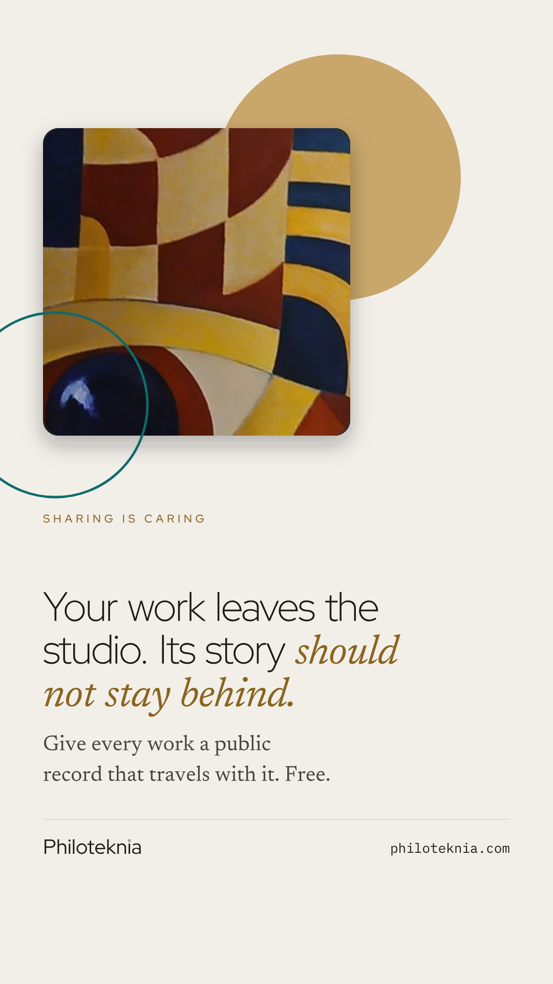 A picture to post: Put your own work on record.